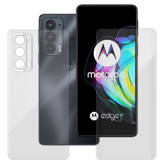 Set 2 folii SILKASE pentru Motorola Edge 20, protectie telefon, silicon regenerabil (Edge 20, F4129) by www.silkase.ro