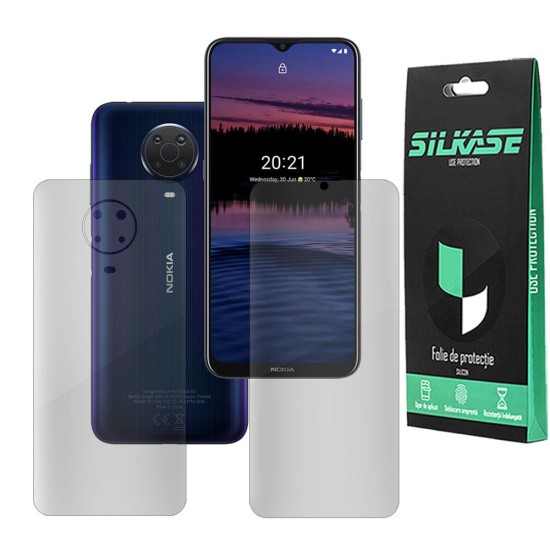 Set 2 folii SILKASE pentru Nokia G20, protectie telefon, silicon regenerabil (SILKASE, Set Folii Lucioase) by www.silkase.ro Set 2 folii SILKASE pentru Nokia G20, protectie telefon, silicon regenerabil (C20, F2961) by www.silkase.ro