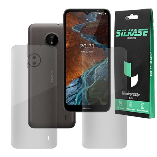 Set 2 folii SILKASE pentru Nokia C20, protectie telefon, silicon regenerabil (SILKASE, Set Folii Lucioase) by www.silkase.ro Set 2 folii SILKASE pentru Nokia C20, protectie telefon, silicon regenerabil (G10, F2972) by www.silkase.ro