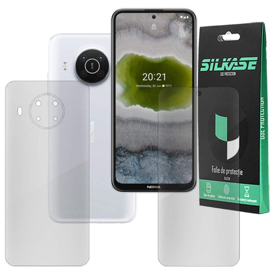 Set 2 folii SILKASE pentru Nokia X10, protectie telefon, silicon regenerabil (C01 Plus, F2973) by www.silkase.ro