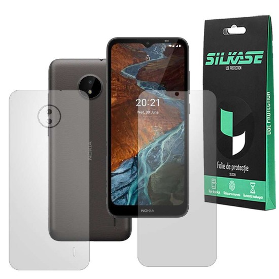 Set 2 folii mate SILKASE pentru Nokia C20, protectie telefon, silicon regenerabil (G10, F3019) by www.silkase.ro