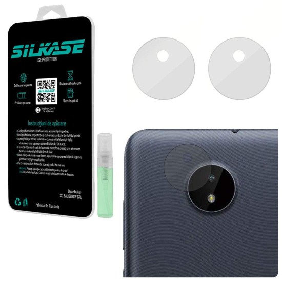 Set folii SILKASE pentru Nokia C20, 3 buc, protectie camera silicon, regenerabile, antibacteriene (G10, C0213) by www.silkase.ro
