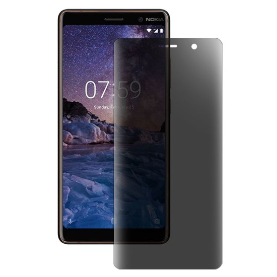 Folie privacy mata SILKASE pentru Nokia 7 Plus, protectie ecran, silicon regenerabil (7 Plus, F3255) by www.silkase.ro