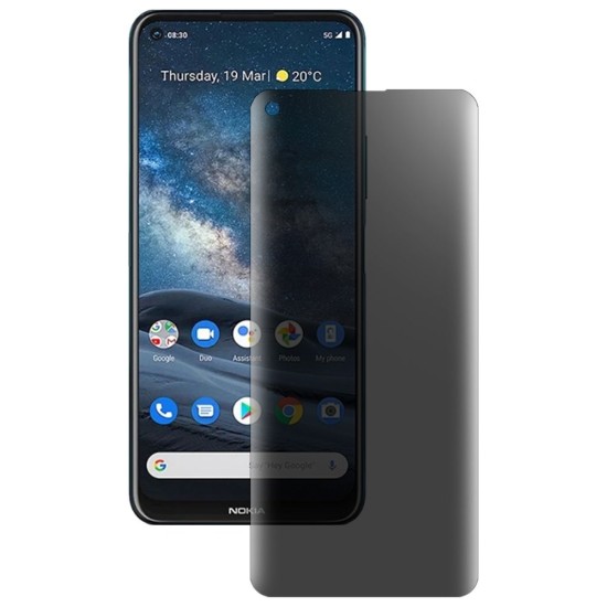Folie privacy mata SILKASE pentru Nokia 8.3, protectie ecran, silicon regenerabil (8.3 5G, F3259) by www.silkase.ro