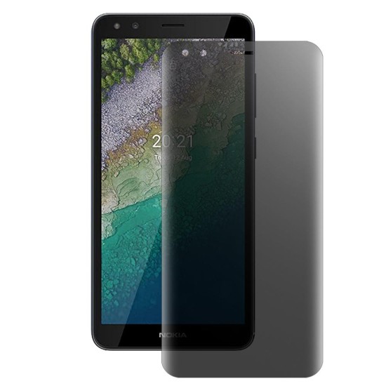 Folie privacy mata SILKASE pentru Nokia C01 Plus, protectie ecran, silicon regenerabil (G50, F4218) by www.silkase.ro