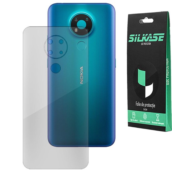 Folie spate silicon Nokia 3.4, SILKASE, Gel TPU, antibacterian, regenerabila (3.4, F0349) by www.silkase.ro