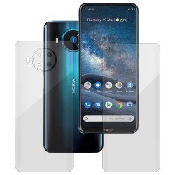 Set folii silicon pentru Nokia 8.3, SILKASE, Gel TPU, antibacterian, regenerabil Set folii silicon pentru Nokia 8.3, SILKASE, Gel TPU, antibacterian, regenerabil