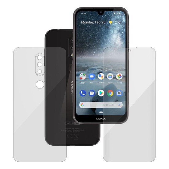 Set folii silicon pentru Nokia 4.2, SILKASE, Gel TPU, antibacterian, regenerabil (1 Plus, F0536) by www.silkase.ro