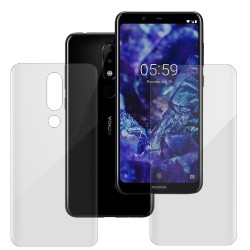 Set folii silicon pentru Nokia 5.1 Plus, SILKASE, Gel TPU, antibacterian, regenerabil Set folii silicon pentru Nokia 5.1 Plus, SILKASE, Gel TPU, antibacterian, regenerabil