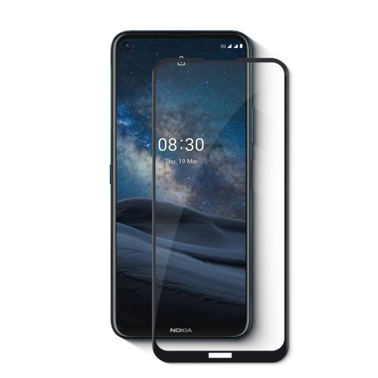 Folie sticla pentru Nokia 8.3, SILKASE, FullGlue, FullCover, tempered glass 9H, negru (SILKASE, Folie Sticla Black) by www.silkase.ro Folie sticla pentru Nokia 8.3, SILKASE, FullGlue, FullCover, tempered glass 9H, negru (8.3 5G, F1321) by www.silkase.ro