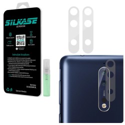 Set folii SILKASE pentru Nokia 8, 3 buc, protectie camera silicon, regenerabile, antibacteriene