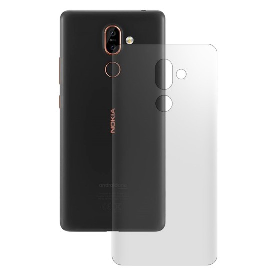 Folie spate mata SILKASE pentru Nokia 7 Plus, protectie spate, silicon regenerabil (7 Plus, F2465) by www.silkase.ro