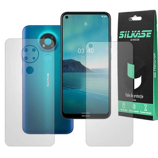 Set 2 folii mate SILKASE pentru Nokia 3.4, protectie telefon, silicon regenerabil (3.4, F2694) by www.silkase.ro