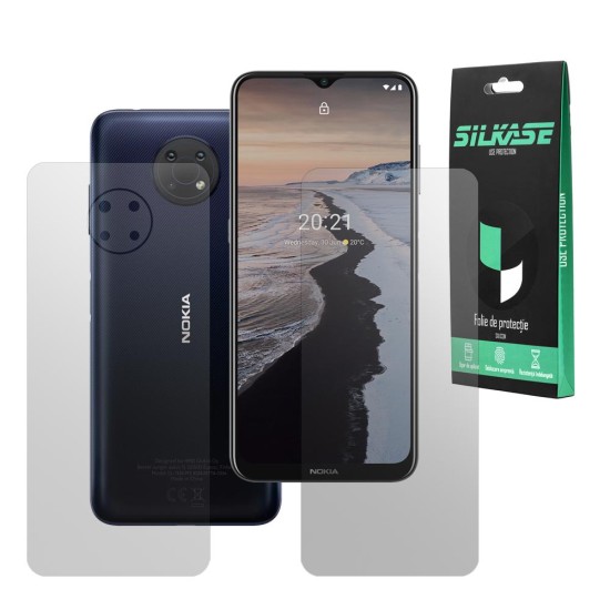 Set 2 folii mate SILKASE pentru Nokia G10, protectie telefon, silicon regenerabil (X10, F2704) by www.silkase.ro