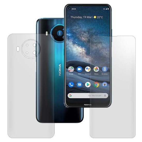 Set 2 folii mate SILKASE pentru Nokia 8.3, protectie telefon, silicon regenerabil (8.3 5G, F2707) by www.silkase.ro