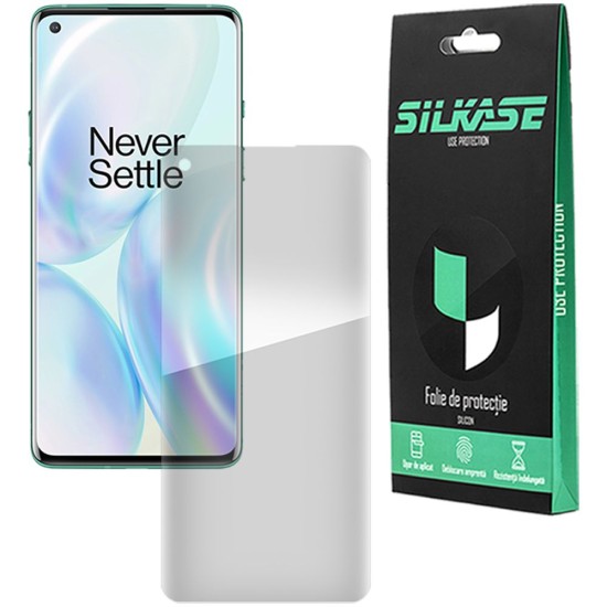 Folie silicon pentru OnePlus 8, SILKASE, Gel TPU, antibacterian, regenerabila (Telefoane OnePlus, F0146) by www.silkase.ro