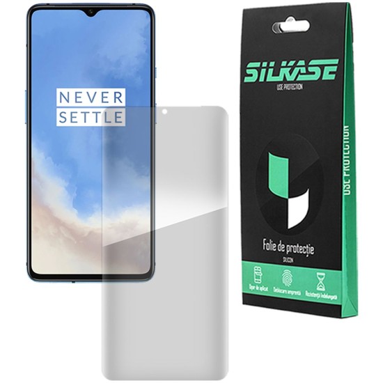 Folie silicon pentru OnePlus 7T, SILKASE, Gel TPU, antibacterian, regenerabila (Telefoane OnePlus, F0148) by www.silkase.ro