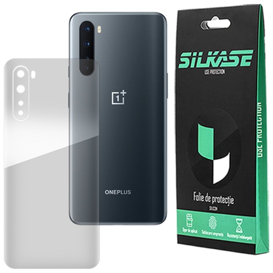 Folie spate silicon pentru OnePlus Nord, SILKASE, Gel TPU, antibacterian, regenerabila (Telefoane OnePlus, F0326) by www.silkase.ro
