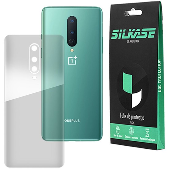Folie spate silicon pentru OnePlus 8, SILKASE, Gel TPU, antibacterian, regenerabila (Telefoane OnePlus, F0328) by www.silkase.ro