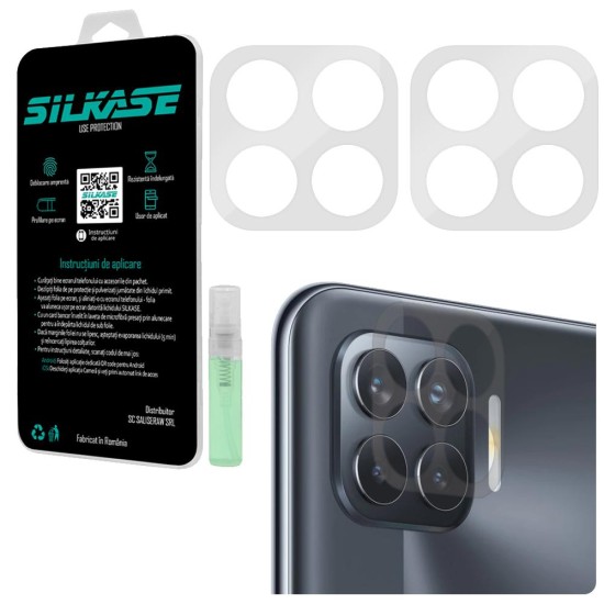 Set folii SILKASE pentru Oppo Reno 4 Lite, 3 buc, protectie camera silicon, regenerabile, antibacteriene (Reno4 Lite, C0131) by www.silkase.ro