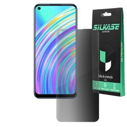 Folie silicon privacy SILKASE pentru Realme C17, FullGlue, FullCover, 10H, negru
