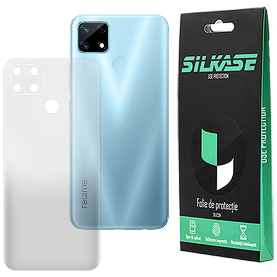 Folie spate mata SILKASE pentru Realme 7i, protectie spate, silicon regenerabil (7i, F2512) by www.silkase.ro