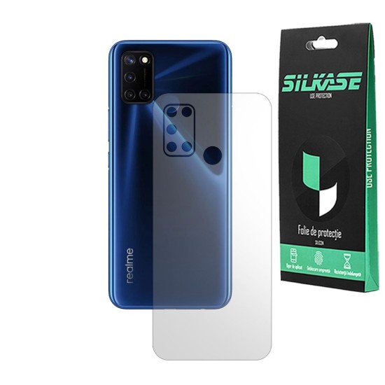 Folie spate mata SILKASE pentru Realme C17, protectie spate, silicon regenerabil (C17, F2516) by www.silkase.ro