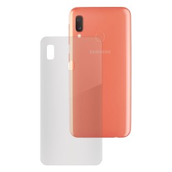 Folie spate silicon pentru Samsung A20e, SILKASE, Gel TPU, antibacterian, regenerabila
