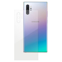 Folie spate silicon pentru Samsung Note 10 Plus, SILKASE, Gel TPU, antibacterian, regenerabila
