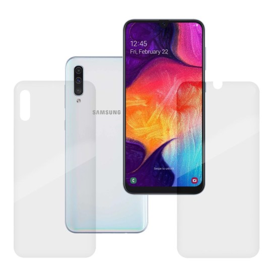 Set folii silicon pentru Samsung A70, SILKASE, Gel TPU, antibacterian, regenerabil (Telefoane Samsung, F0251) by www.silkase.ro