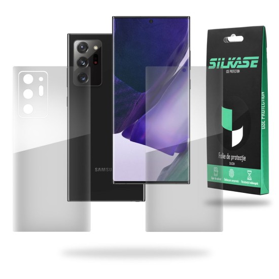 Set folii silicon pentru Samsung Note 20 Ultra, SILKASE, Gel TPU, antibacterian, regenerabil (Telefoane Samsung, F0390) by www.silkase.ro