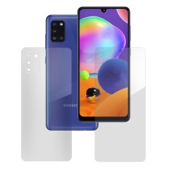 Set folii silicon pentru Samsung A31, SILKASE, Gel TPU, antibacterian, regenerabil