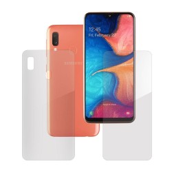 Set folii silicon pentru Samsung A20e, SILKASE, Gel TPU, antibacterian, regenerabil