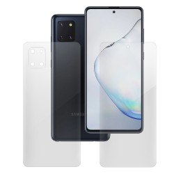 Set folii silicon pentru Samsung Note 10 Lite, SILKASE, Gel TPU, antibacterian, regenerabil