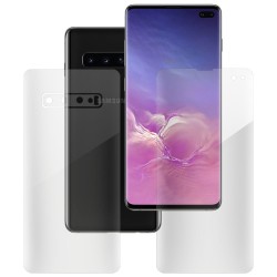 Set folii silicon pentru Samsung S10 Plus, SILKASE, Gel TPU, antibacterian, regenerabil