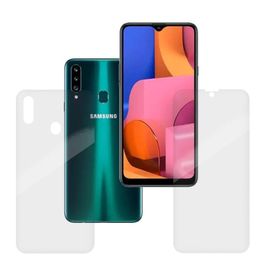 Set folii silicon pentru Samsung A20s, SILKASE, Gel TPU, antibacterian, regenerabil (SILKASE, Telefoane Samsung) by www.silkase.ro Set folii silicon pentru Samsung A20s, SILKASE, Gel TPU, antibacterian, regenerabil (Telefoane Samsung, F0413) by www.silkase.ro