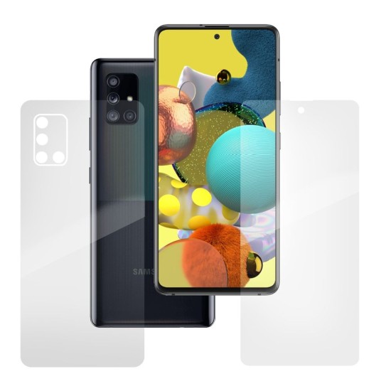 Set folii silicon pentru Samsung A71 5G, SILKASE, Gel TPU, antibacterian, regenerabil (Telefoane Samsung, F0422) by www.silkase.ro