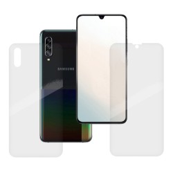 Set folii silicon pentru Samsung A70s, SILKASE, Gel TPU, antibacterian, regenerabil