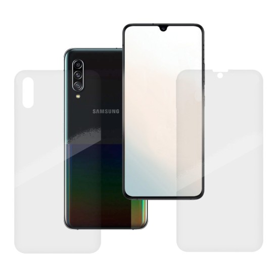 Set folii silicon pentru Samsung A70s, SILKASE, Gel TPU, antibacterian, regenerabil (Telefoane Samsung, F0426) by www.silkase.ro