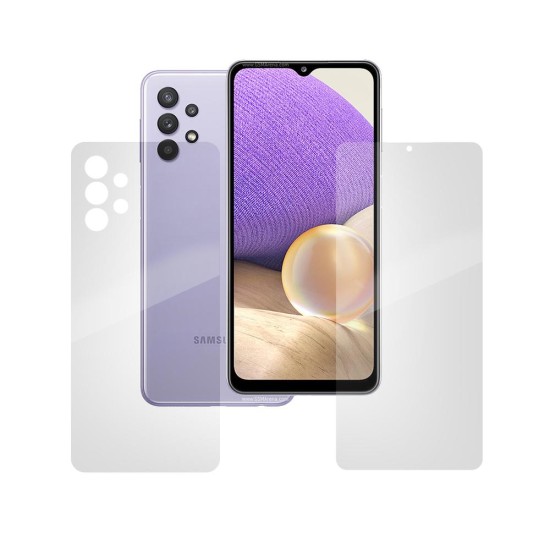 Set Folii compatibile cu Samsung Galaxy A32, SILKASE, Gel TPU, antibacterian, regenerabila (Telefoane Samsung, F0438) by www.silkase.ro