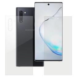 Set folii silicon pentru Samsung Note 10, SILKASE, Gel TPU, antibacterian, regenerabil
