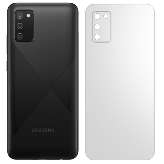 Folie spate mata SILKASE pentru Samsung A02s, protectie spate, silicon regenerabil (Telefoane Samsung, F2335) by www.silkase.ro