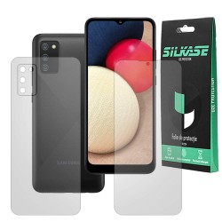Set 2 folii mate SILKASE pentru Samsung A02s, protectie telefon, silicon regenerabil