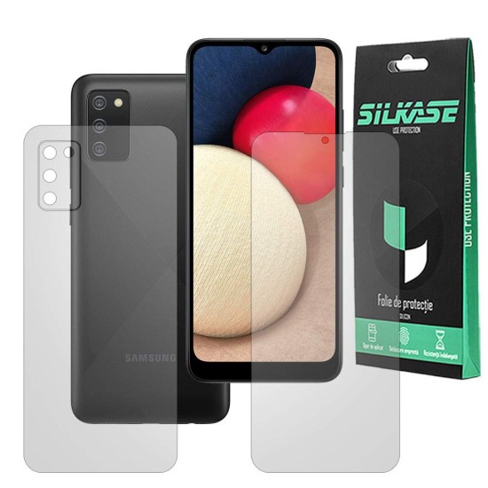 Set 2 folii mate SILKASE pentru Samsung A02s, protectie telefon, silicon regenerabil (Telefoane Samsung, F2571) by www.silkase.ro