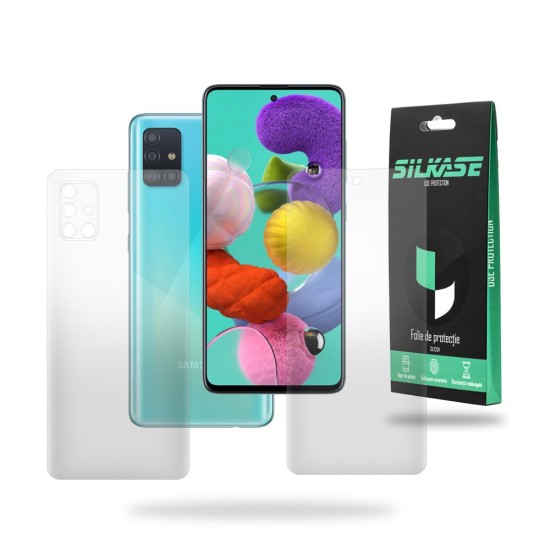 Set 2 folii mate SILKASE pentru Samsung A51, protectie telefon, silicon regenerabil (Telefoane Samsung, F2581) by www.silkase.ro