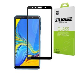 Folie sticla SILKASE pentru Samsung A7 2018, FullGlue, FullCover, tempered glass 9H, negru Folie sticla SILKASE pentru Samsung A7 2018, FullGlue, FullCover, tempered glass 9H, negru