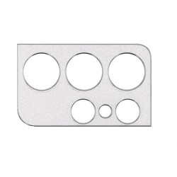 Folie camera Aluminiu SILKASE pentru Samsung S21 Ultra, FullGlue, argintiu