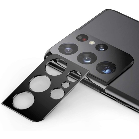 Folie camera Aluminiu SILKASE pentru Samsung S21 Ultra, FullGlue, negru (SILKASE, Telefoane Samsung) by www.silkase.ro Folie camera Aluminiu SILKASE pentru Samsung S21 Ultra, FullGlue, negru (Telefoane Samsung, P0009) by www.silkase.ro