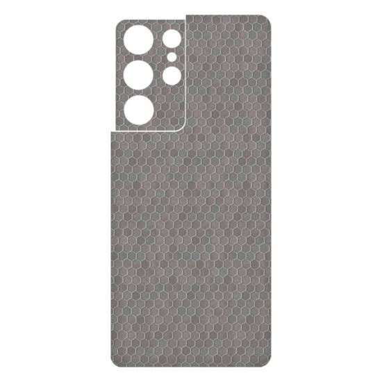 Folie Skin SILKASE pentru Samsung S21 Ultra, gri hex, protectie spate telefon (SILKASE, Telefoane Samsung) by www.silkase.ro Folie Skin SILKASE pentru Samsung S21 Ultra, gri hex, protectie spate telefon (Telefoane Samsung, S0241) by www.silkase.ro