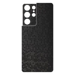 Folie Skin SILKASE pentru Samsung S21 Ultra, negru hexa, protectie spate telefon Folie Skin SILKASE pentru Samsung S21 Ultra, negru hexa, protectie spate telefon